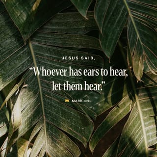Mark 4:9 - He said, “Whoever has ears to hear, let him hear.”