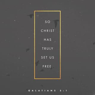 Galatians 5:1-26 - It is for freedom that Christ has set us free. Stand firm, then, and do not let yourselves be burdened again by a yoke of slavery.
Mark my words! I, Paul, tell you that if you let yourselves be circumcised, Christ will be of no value to you at all. Again I declare to every man who lets himself be circumcised that he is obligated to obey the whole law. You who are trying to be justified by the law have been alienated from Christ; you have fallen away from grace. For through the Spirit we eagerly await by faith the righteousness for which we hope. For in Christ Jesus neither circumcision nor uncircumcision has any value. The only thing that counts is faith expressing itself through love.
You were running a good race. Who cut in on you to keep you from obeying the truth? That kind of persuasion does not come from the one who calls you. “A little yeast works through the whole batch of dough.” I am confident in the Lord that you will take no other view. The one who is throwing you into confusion, whoever that may be, will have to pay the penalty. Brothers and sisters, if I am still preaching circumcision, why am I still being persecuted? In that case the offense of the cross has been abolished. As for those agitators, I wish they would go the whole way and emasculate themselves!

You, my brothers and sisters, were called to be free. But do not use your freedom to indulge the flesh; rather, serve one another humbly in love. For the entire law is fulfilled in keeping this one command: “Love your neighbor as yourself.” If you bite and devour each other, watch out or you will be destroyed by each other.
So I say, walk by the Spirit, and you will not gratify the desires of the flesh. For the flesh desires what is contrary to the Spirit, and the Spirit what is contrary to the flesh. They are in conflict with each other, so that you are not to do whatever you want. But if you are led by the Spirit, you are not under the law.
The acts of the flesh are obvious: sexual immorality, impurity and debauchery; idolatry and witchcraft; hatred, discord, jealousy, fits of rage, selfish ambition, dissensions, factions and envy; drunkenness, orgies, and the like. I warn you, as I did before, that those who live like this will not inherit the kingdom of God.
But the fruit of the Spirit is love, joy, peace, forbearance, kindness, goodness, faithfulness, gentleness and self-control. Against such things there is no law. Those who belong to Christ Jesus have crucified the flesh with its passions and desires. Since we live by the Spirit, let us keep in step with the Spirit. Let us not become conceited, provoking and envying each other.