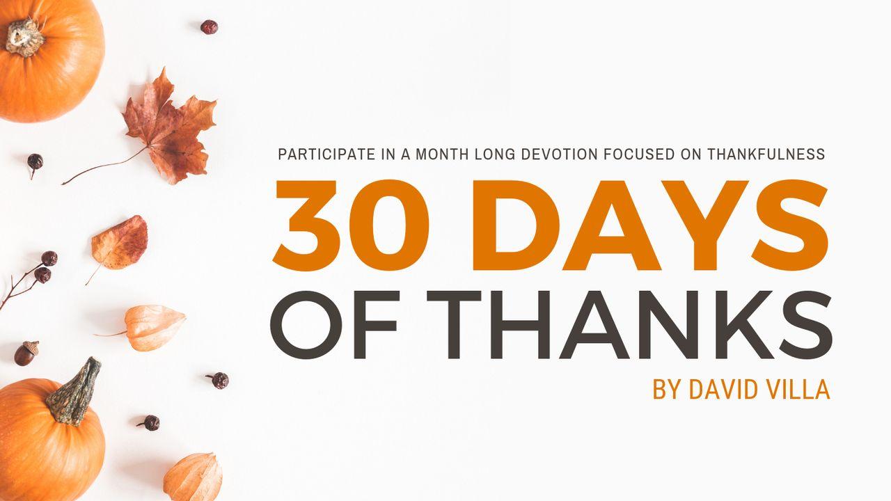 Thirty Days Of Thanks