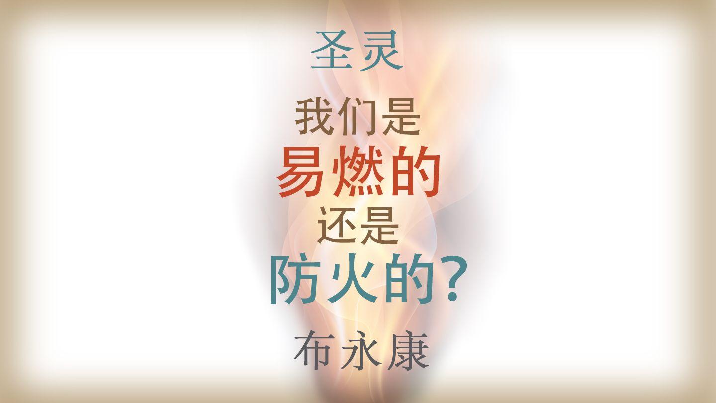 圣灵 我们是易燃的还是防火的？ 约翰福音 15:1-6 新标点和合本, 神版