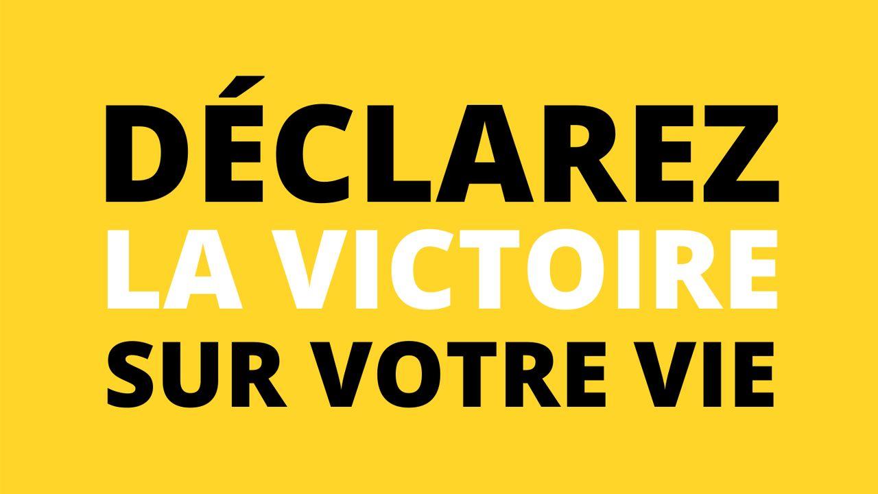 DÉCLAREZ LA VICTOIRE SUR VOTRE VIE - Par Eric Célérier