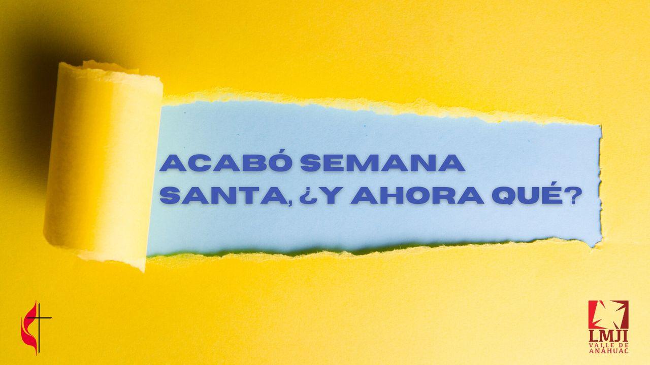 Acabó Semana Santa, ¿Y Ahora Qué?