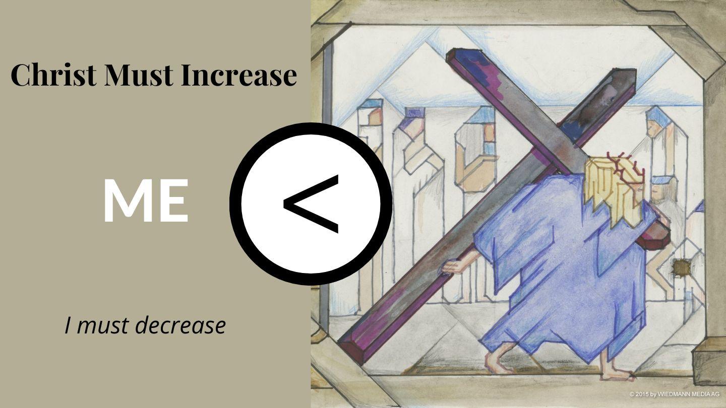 Christ Must Increase. I Must Decrease. Proverbs 16:18-25 American Standard Version