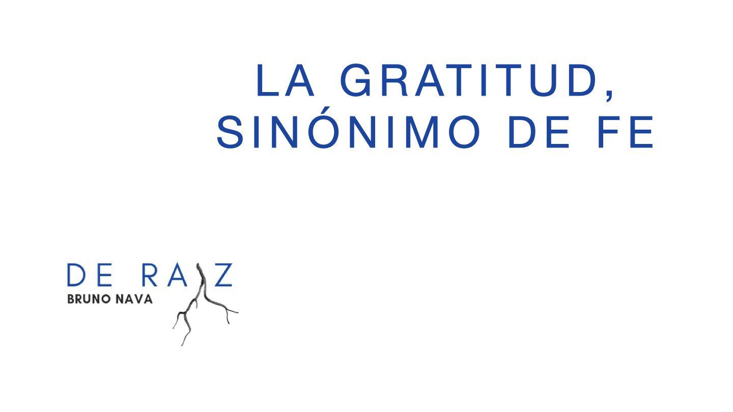 La Gratitud, Sinónimo De Fe