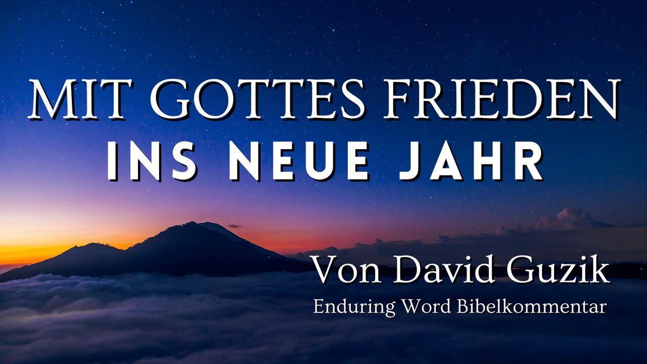 Mit Gottes Frieden ins Neue Jahr