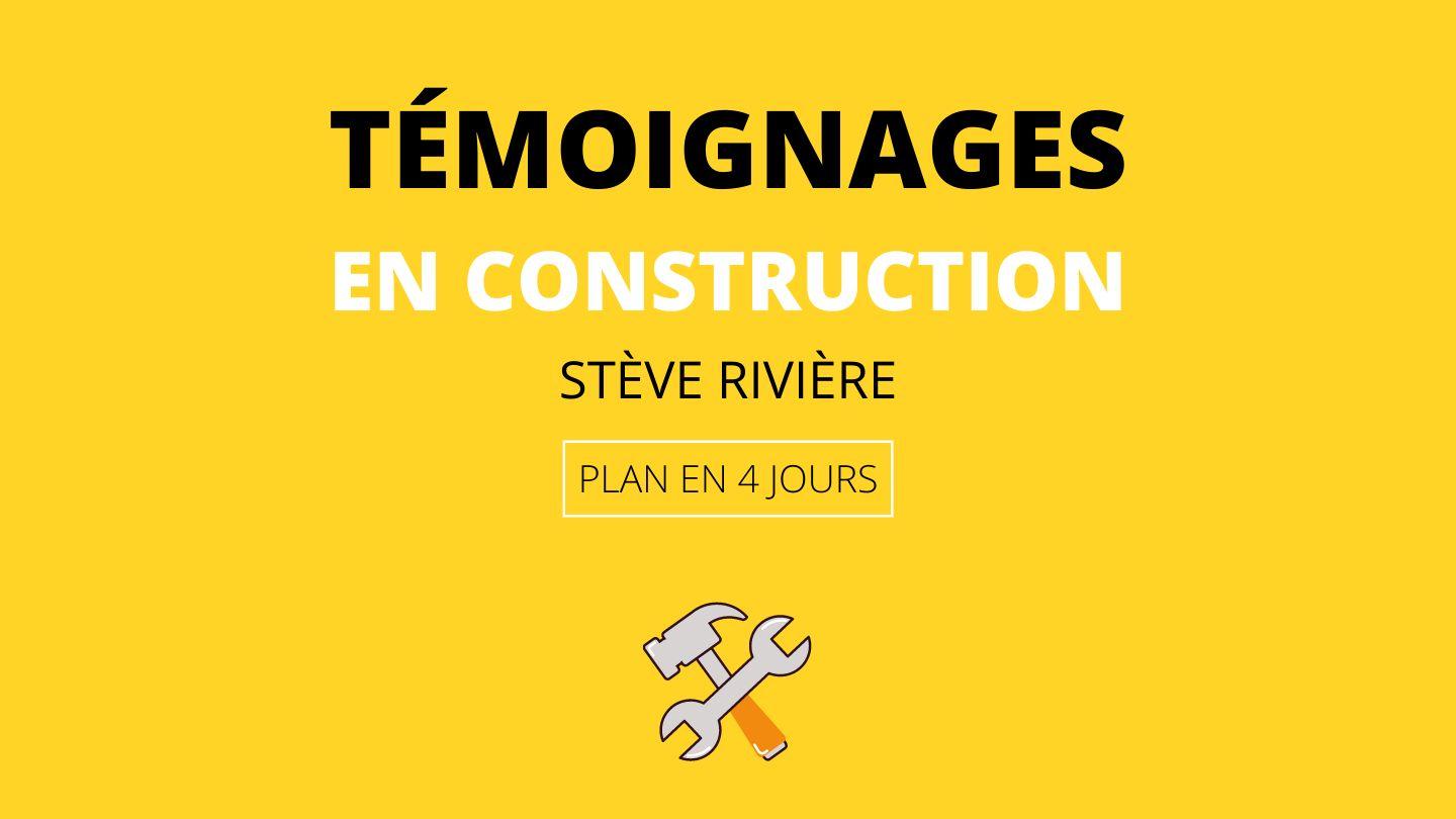 Témoignages en Construction Hébreux 3:13 La Bible Segond 21