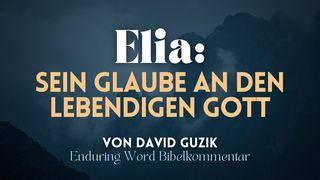 Elia: Sein Glaube an den lebendigen Gott 2. Mose 33:22 Darby Unrevidierte Elberfelder