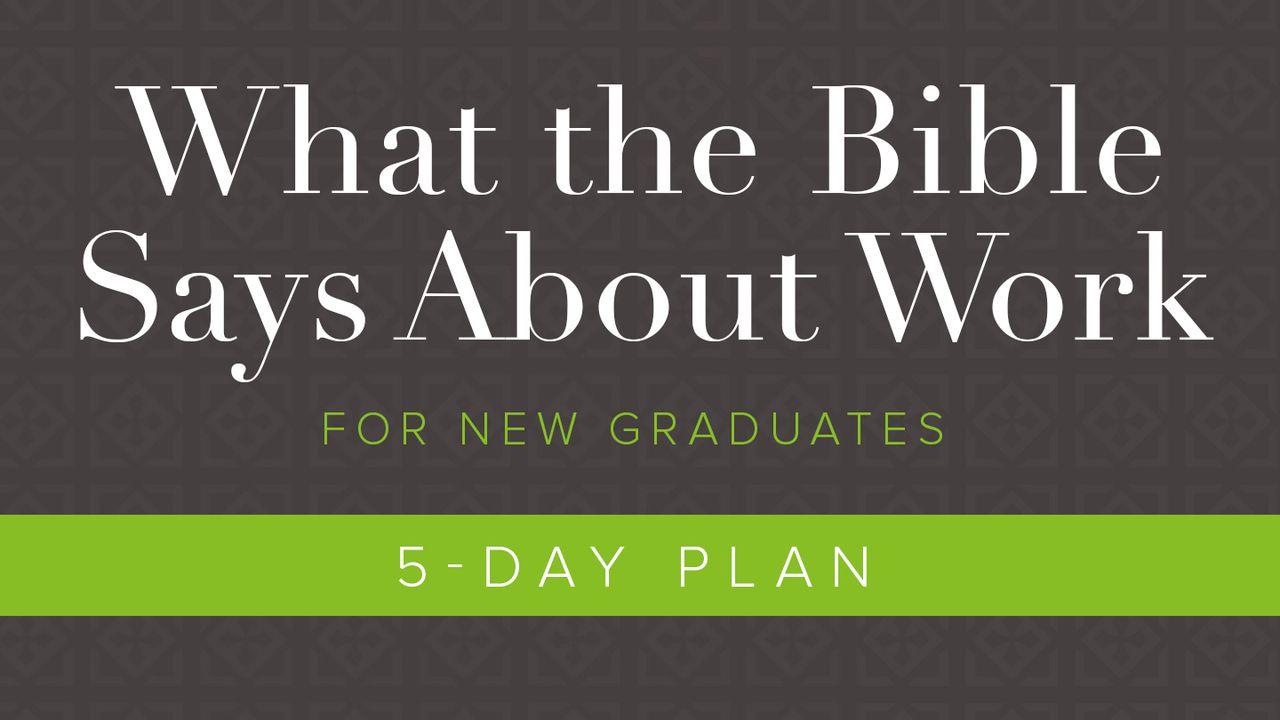 What The Bible Says About Work: For New Graduates