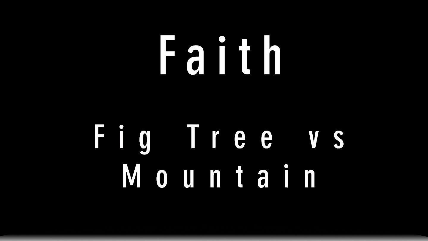 Faith: Fig Tree vs Mountain Matthew 23:5 English Standard Version Revision 2016