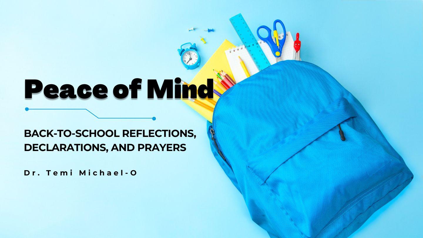 Peace of Mind: Back-to-School Reflections, Declarations, and Prayers ISAIA 40:26 സത്യവേദപുസ്തകം C.L. (BSI)