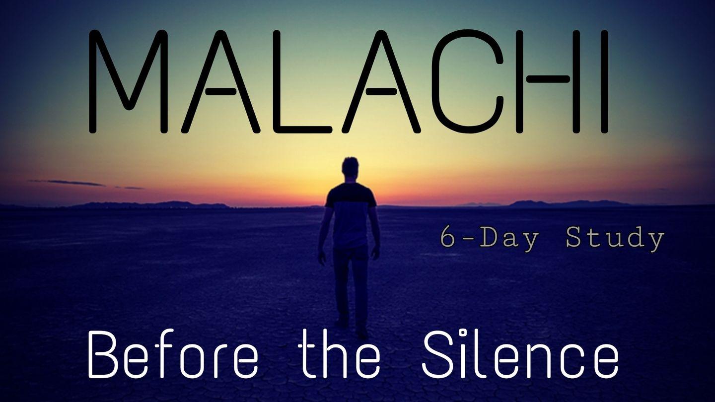 Malachi: Before the Silence Malachi 2:15 Nan Hapit Apo Dios