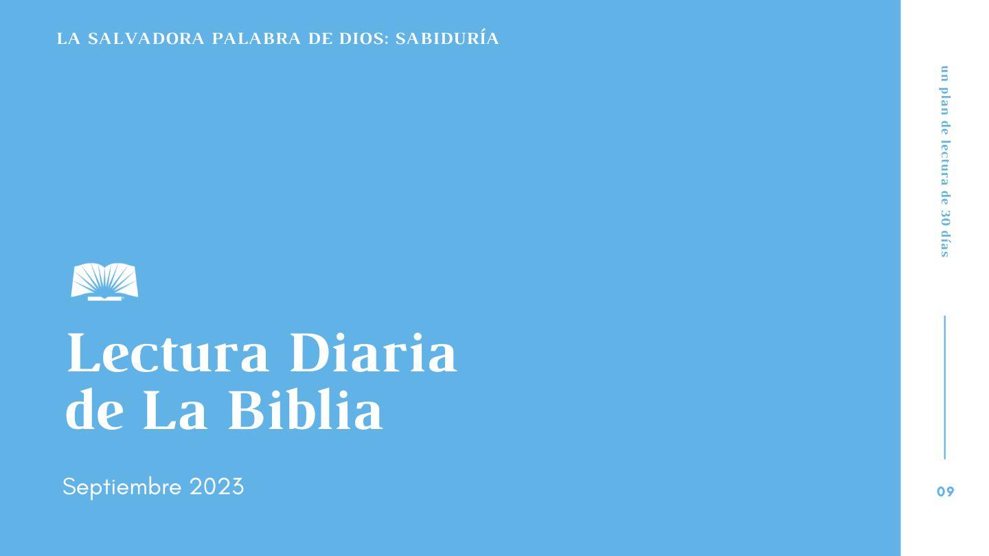 Lectura Diaria de la Biblia de septiembre 2023, La salvadora Palabra de Dios: sabiduría San Mateo 25:3-4 Reina Valera Contemporánea