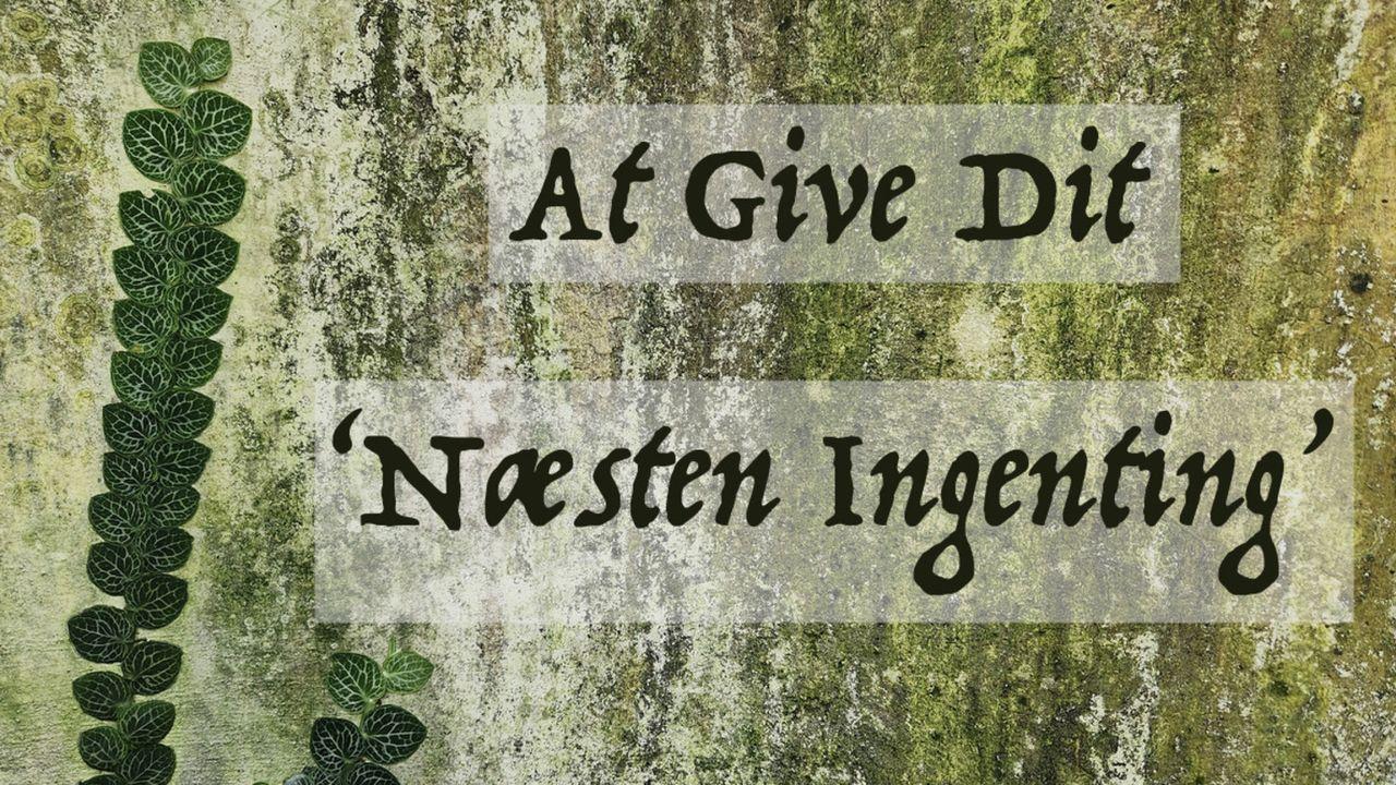 At Give Dit 'Næsten Ingenting'