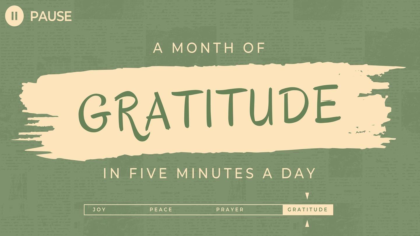 Pause: A Month of Gratitude in Five Minutes a Day