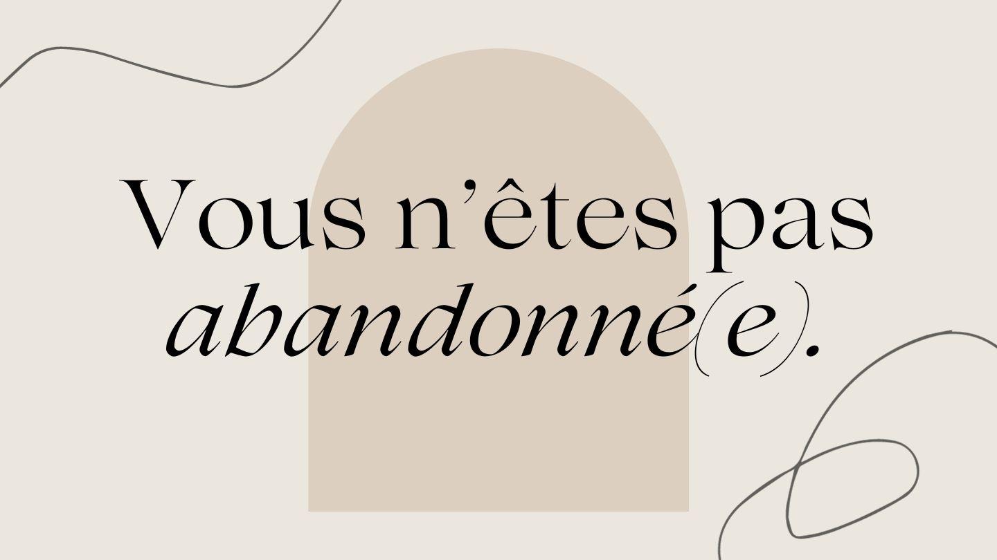Vous n'êtes pas abandonné(e) ! Ésaïe 40:31 Parole de Vie 2017