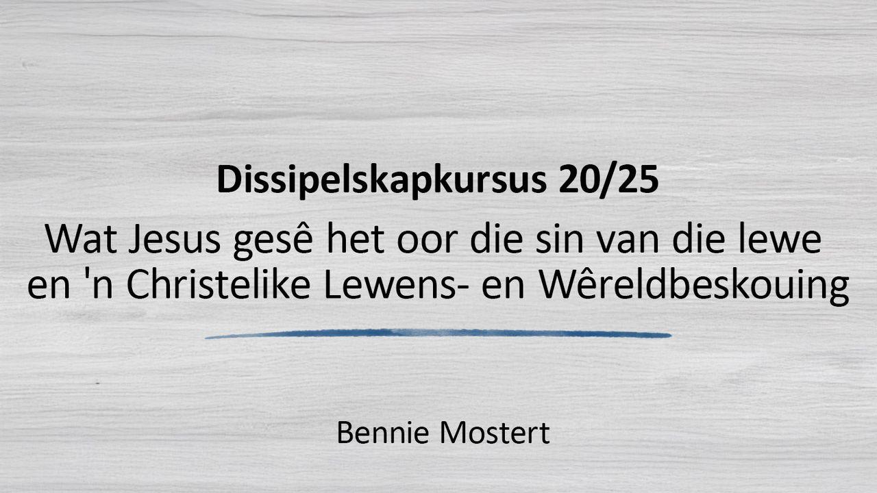 Wat Jesus Gesê Het Oor Die Sin Van Die Lewe en 'n Christelike Lewens- en Wêreldbeskouing