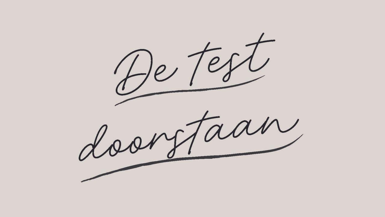 De test doorstaan