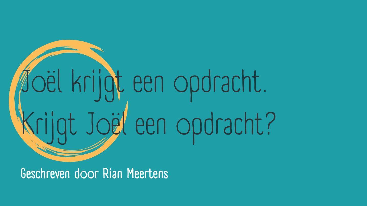 Joël krijgt een opdracht. Krijgt Joël een opdracht? Joel 3:4-21 English Standard Version Revision 2016