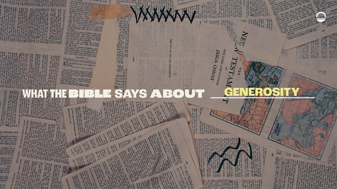 What the Bible Says About Generosity