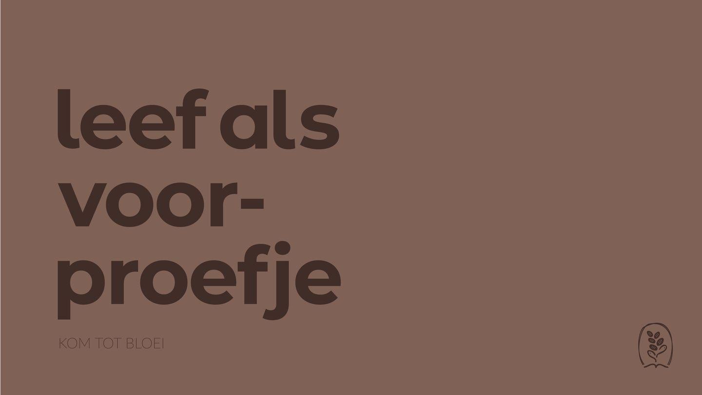 DagelijkseBroodkruimels - Leef als voorproefje Mwanzo 1:2 BIBLIA Yenye Vitabu vya Deuterokanoni HABARI NJEMA