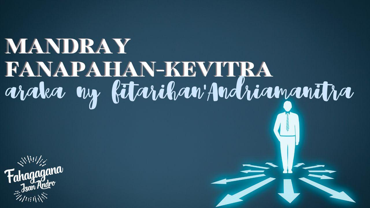 Mandray Fanapahan-Kevitra Araka Ny Fitarihan'Andriamanitra