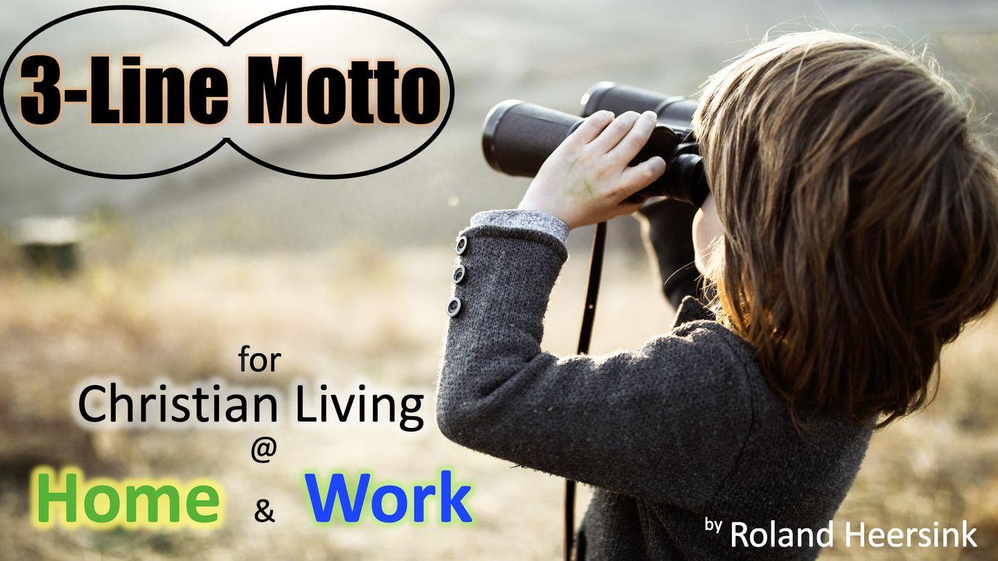3-Line Motto for Christian Living at Home & Work Genezis 1:26-27 Biblia - Evanjelický preklad
