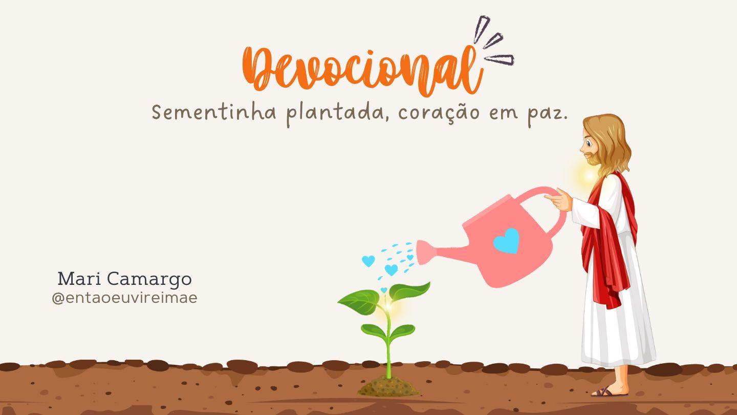 Escola - Sementinha plantada, coração em paz.
