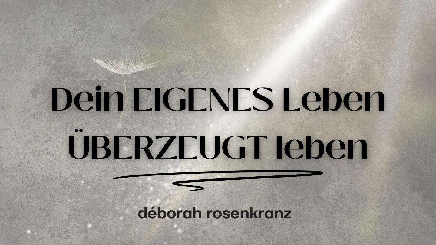 Dein EIGENES Leben ÜBERZEUGT leben Philipper 3:13 Hoffnung für alle