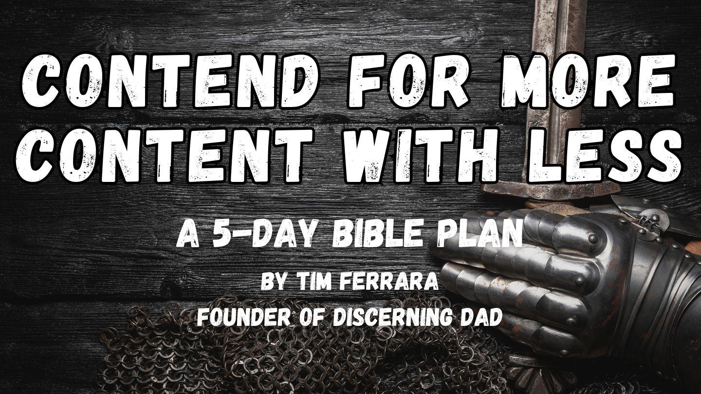 Contend for More, Content With Less 1 Samuel 1:3-16 The Message