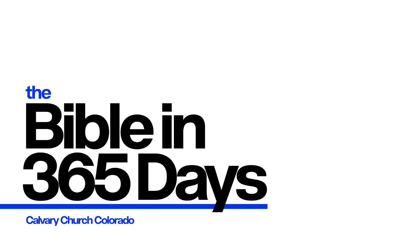 The Bible in 365 Days Reading Plan
