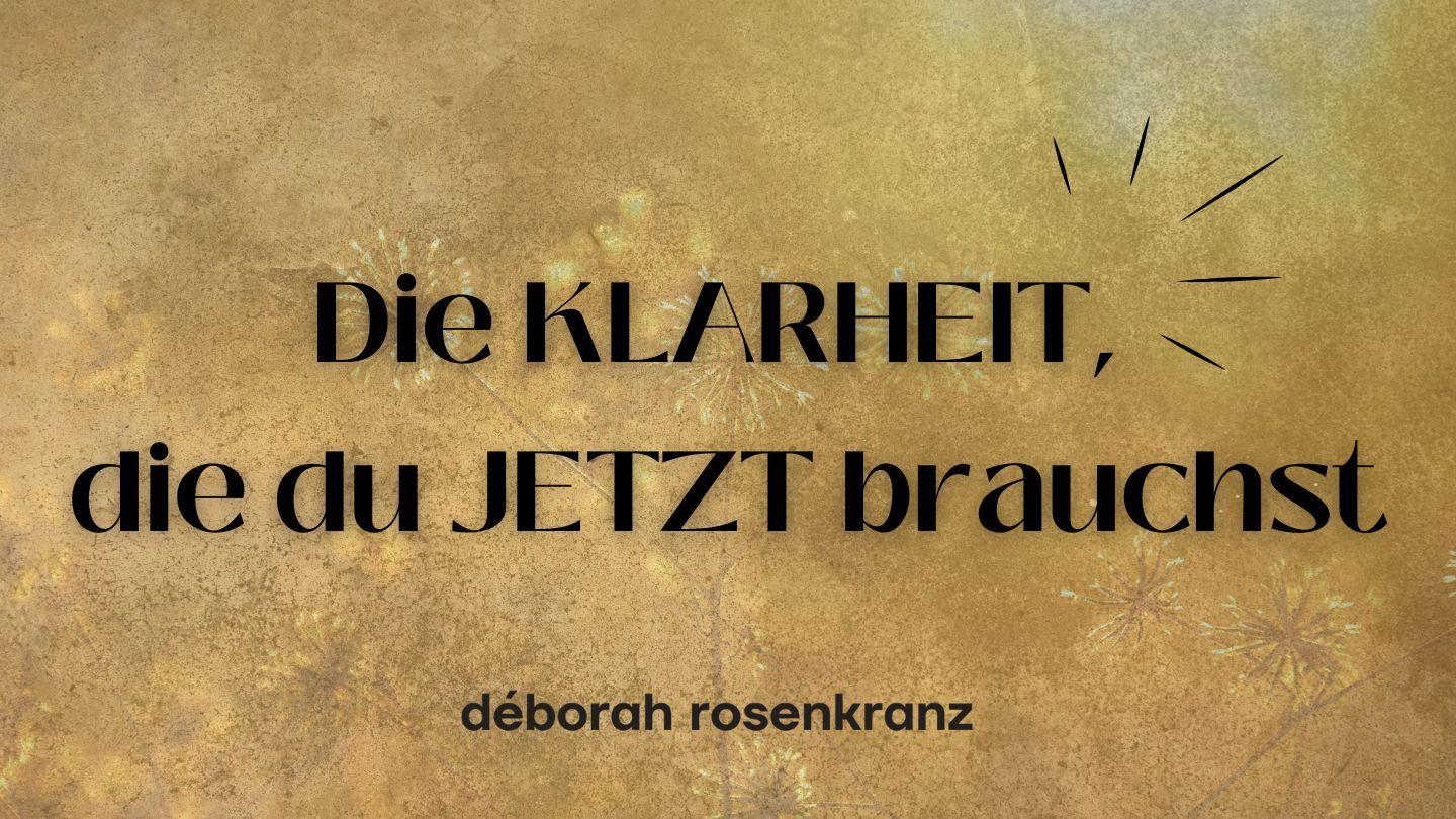 Die KLARHEIT, die du JETZT brauchst Johannes 15:5-6 Darby Unrevidierte Elberfelder