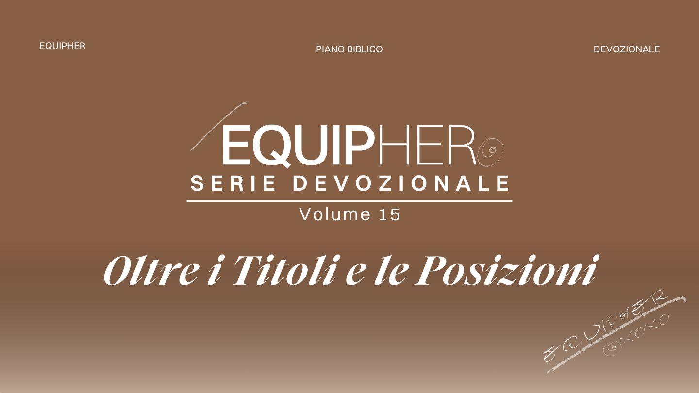 EquipHer Vol. 15: "Oltre I Titoli E Le Posizioni" KORINTUS 1 3:9 Alkitab Singog In Mongondow Masa In Tanaa