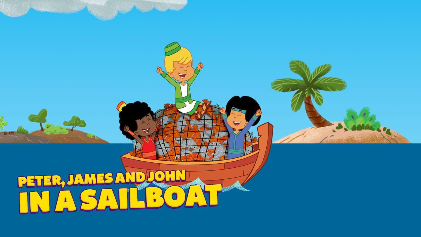Peter, James and John in a Sailboat Йохан 21:6 Хальмг келнд орчулсн Әрүн Бичлһс