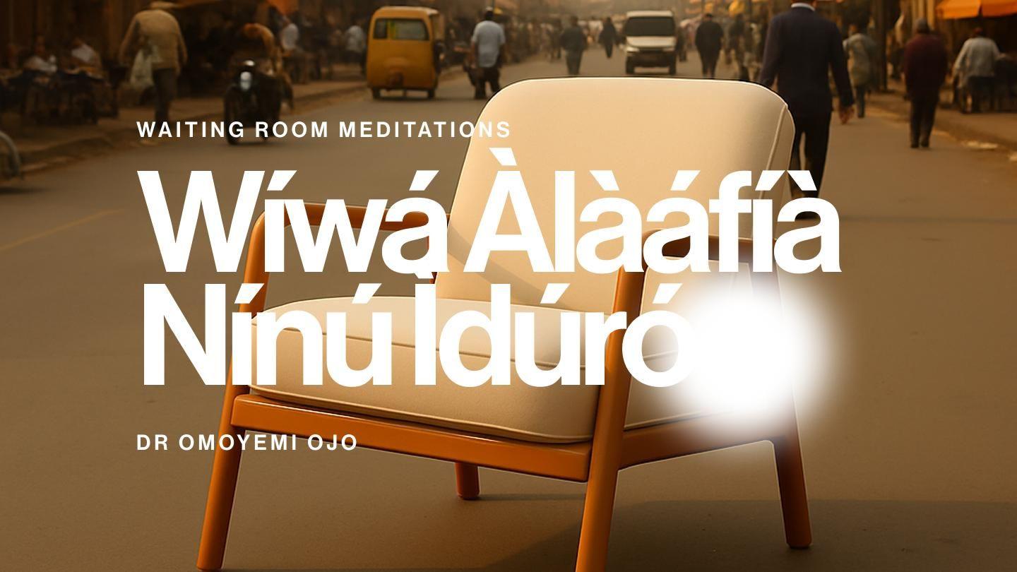 Wíwá Àlàáfíà Nínú Ìdúró Job 38:12 Bibeli Mimọ