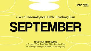 Two-Year Chronological Bible Reading Plan (First Year-September)