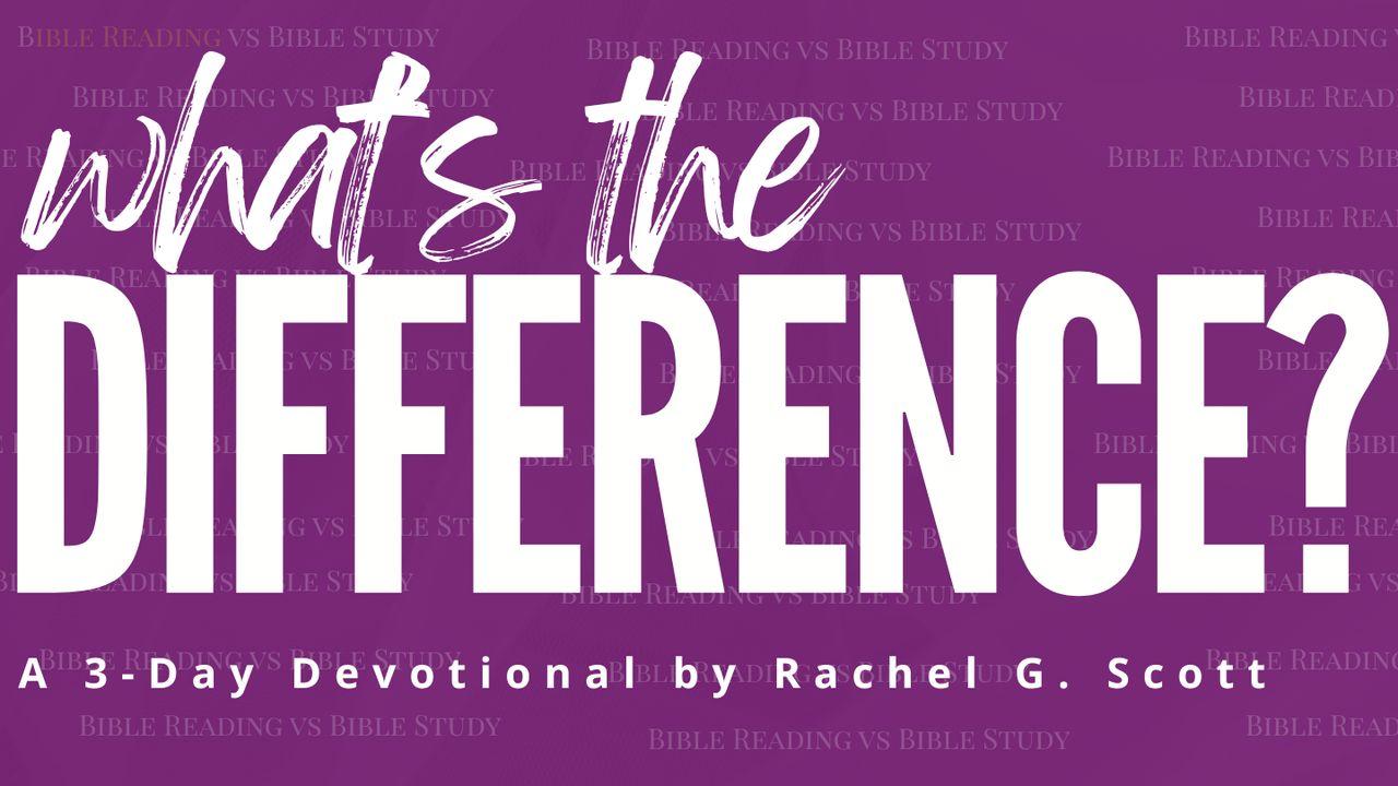 What's the Difference?: Reading vs Studying the Bible