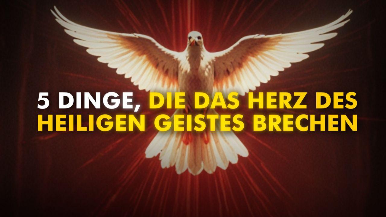 Die 5 Dinge, die das Herz des Heiligen Geistes brechen