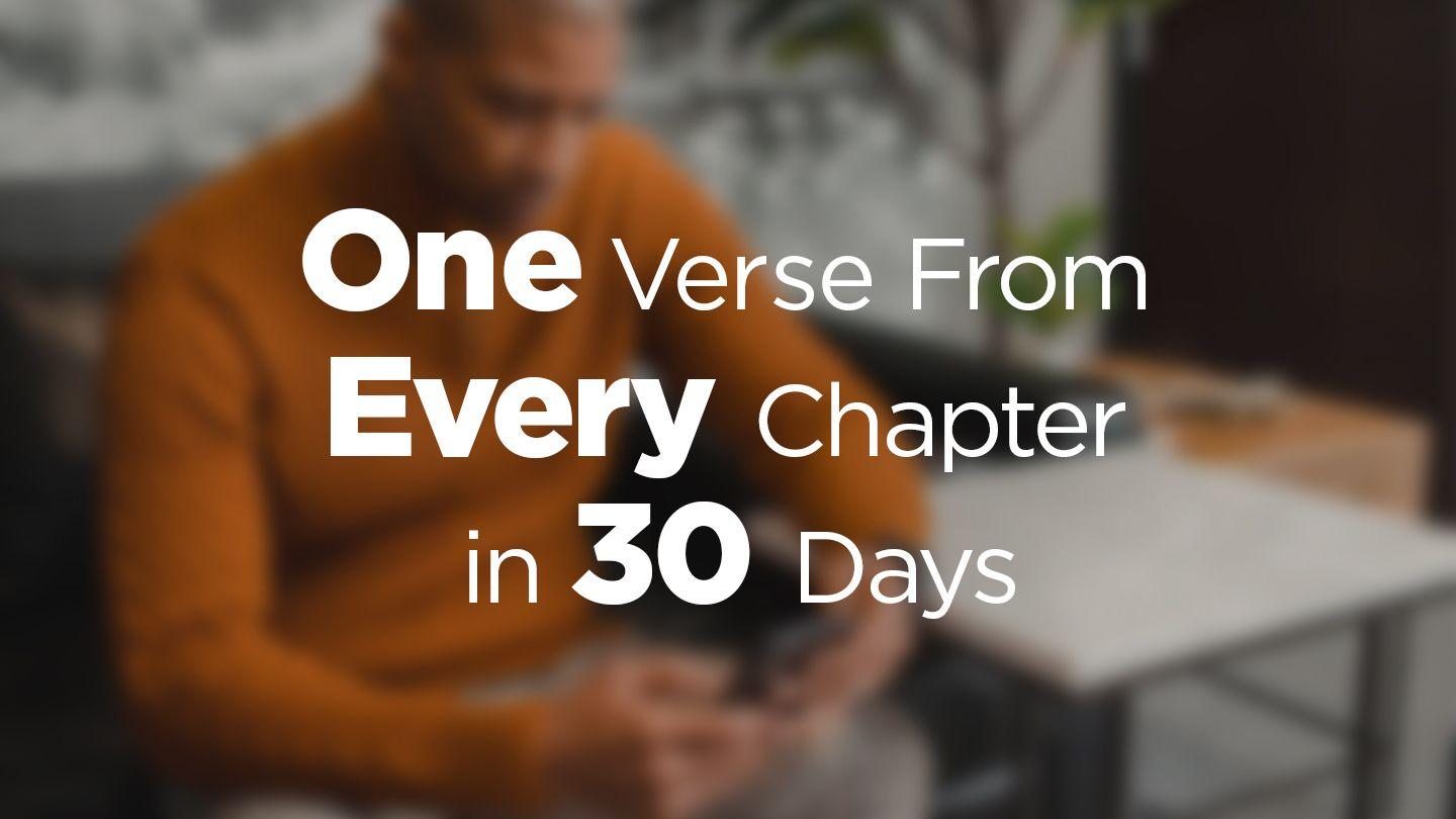 One Verse From Every Chapter in 30 Days