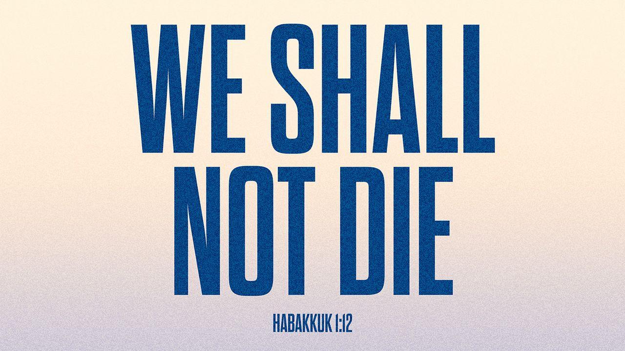 WE SHALL NOT DIE - Reading With the People of God #17