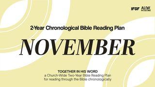 Two-Year Chronological Bible Reading Plan (First Year-November)