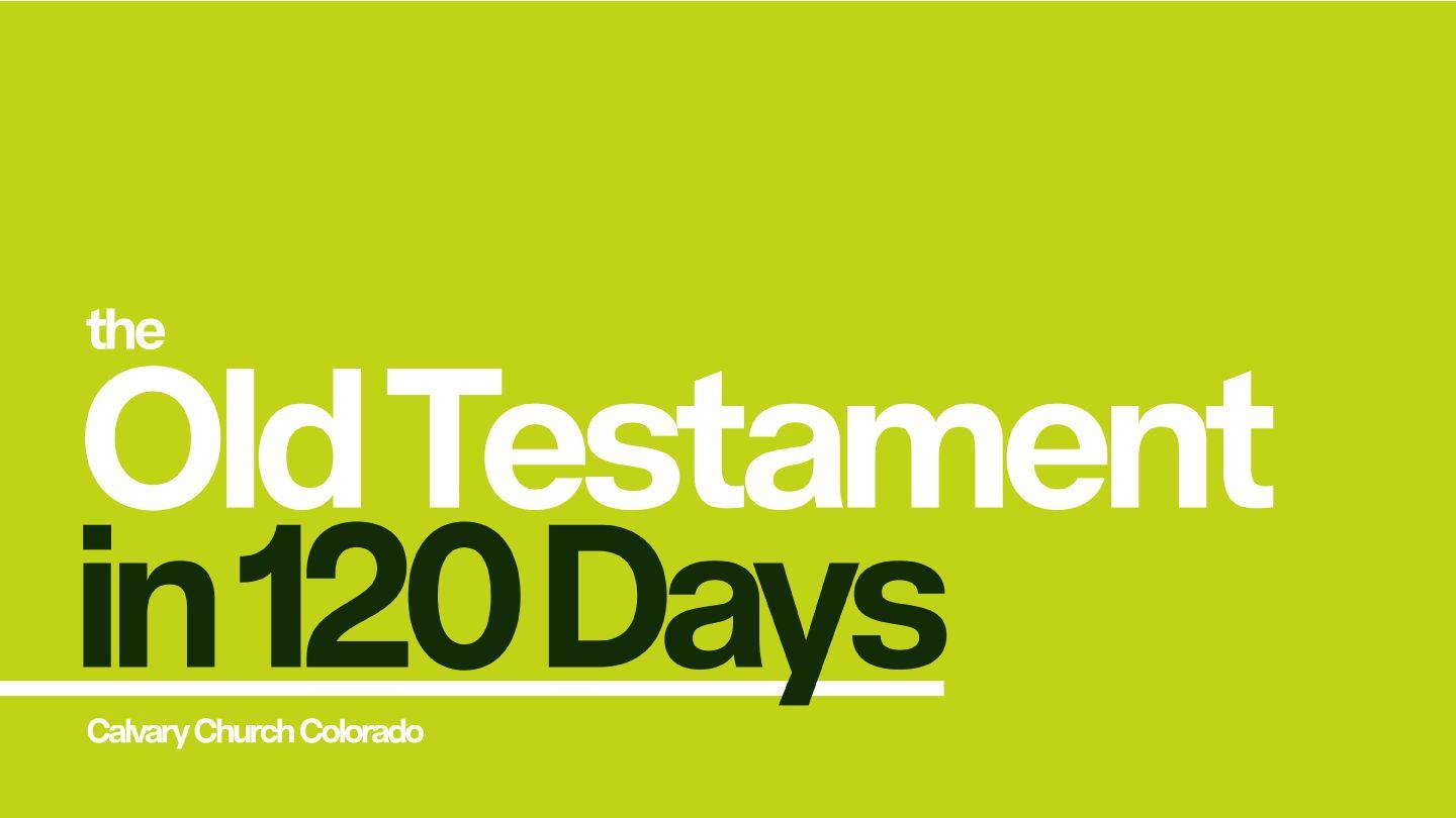 The Old Testament in 120 Days Reading Plan