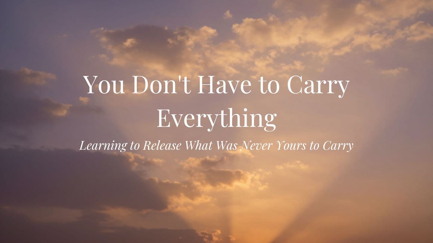 You Don’t Have to Carry Everything: Learning to Release What Was Never Yours to Carry Mukambausi 4:6 Ibbaibele 1963
