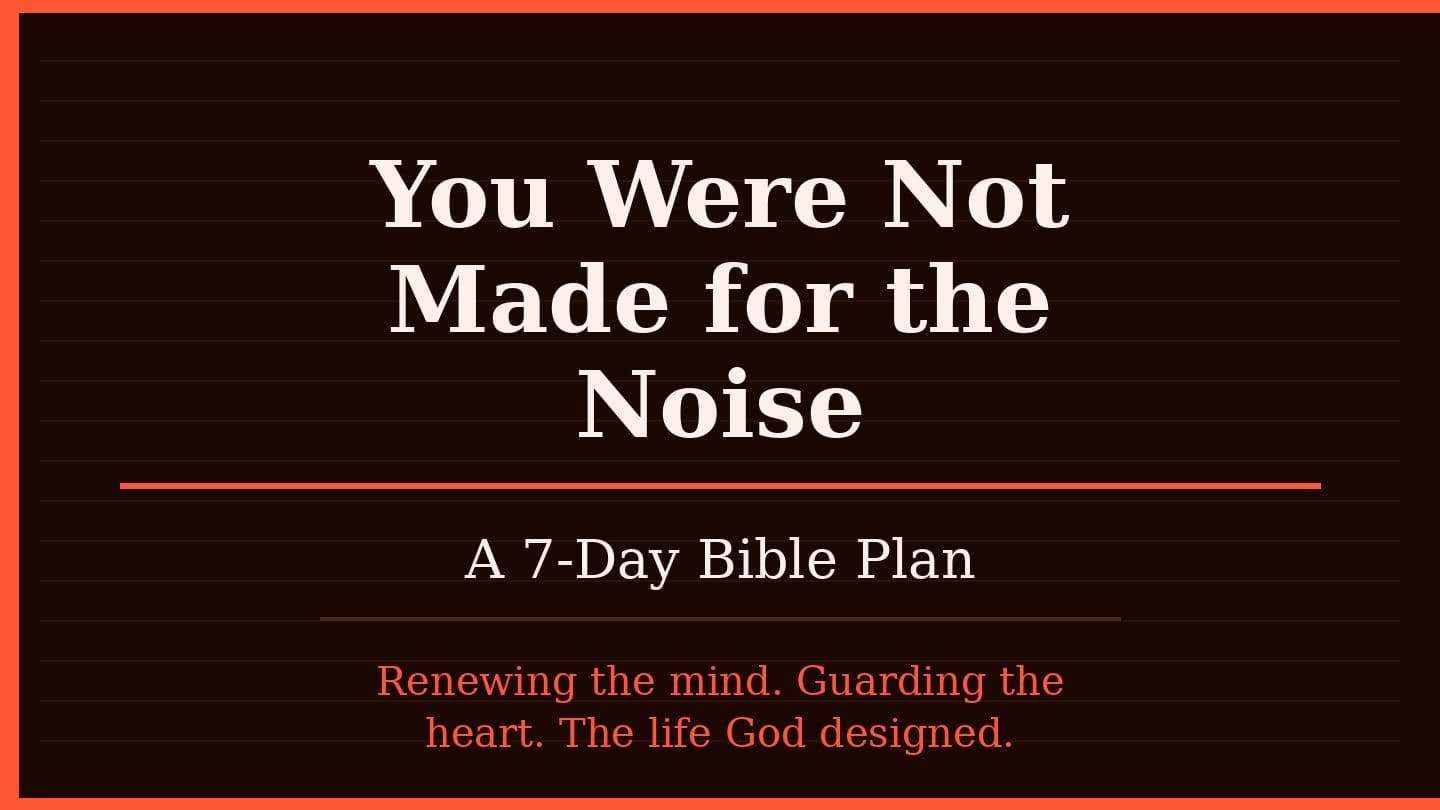 You Were Not Made for the Noise
