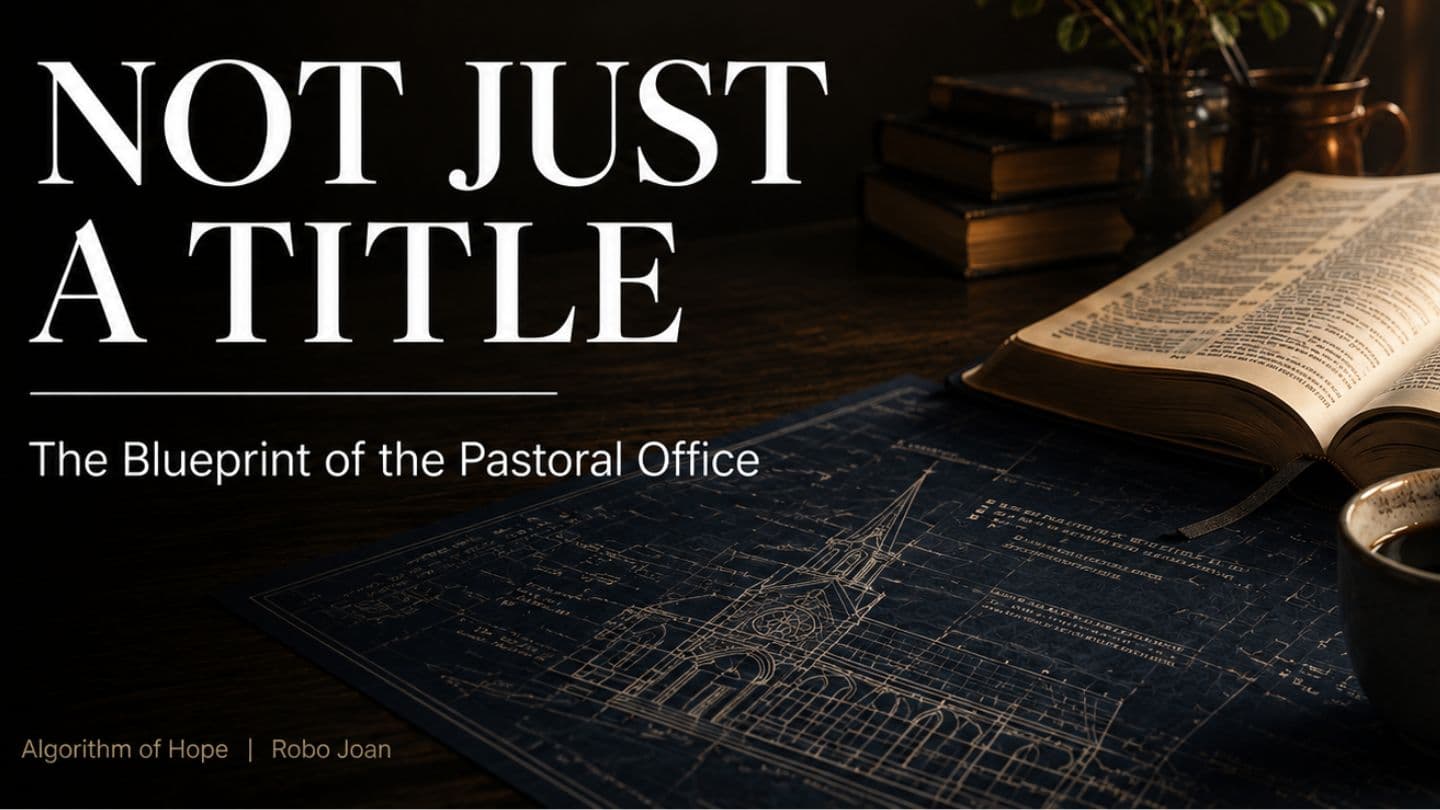 NOT JUST a TITLE: The Blueprint of the Pastoral Office Ezekiel 34:13-31 English Standard Version 2025