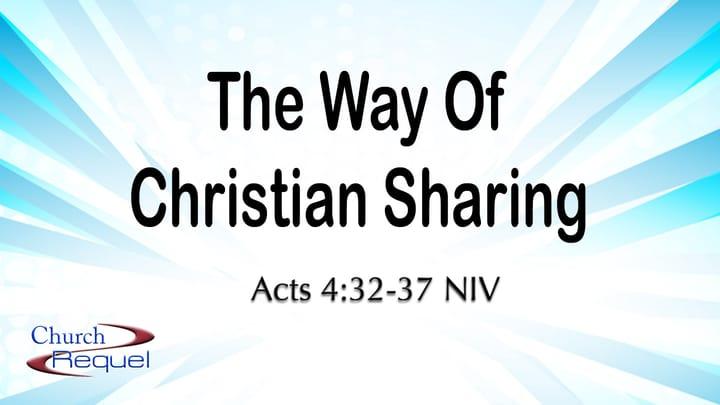 The Way Of Christian Sharing