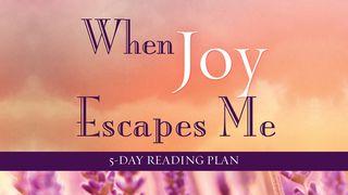 When Joy Escapes Me By Nina Smit Tas`loniqim Aleph (1 Thessalonians) 5:11-12 The Scriptures 2009