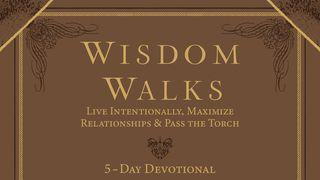 WisdomWalks: Live Intentionally, Maximize Relationships & Pass the Torch Proverbs 27:17 English Standard Version 2016