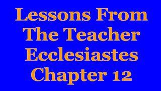 Wisdom Of The Teacher For College Students, Ch. 12 Ecclésiaste 12:1-8 Nouvelle Français courant