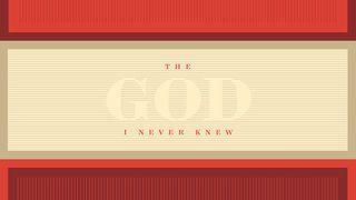 The God I Never Knew Hebrews 10:16-25 New Revised Standard Version