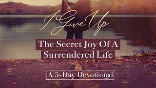 The Secret Joy Of A Surrendered Life Matthew 20:28 De Nyew Testament